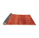 Sideview of Abstract Orange Modern Rug, abs1762org