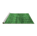 Sideview of Machine Washable Abstract Emerald Green Modern Area Rugs, wshabs1762emgrn