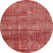 Round Machine Washable Abstract Red Rug, wshabs1762