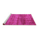 Sideview of Machine Washable Abstract Pink Modern Rug, wshabs1762pnk