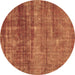 Round Abstract Brown Modern Rug, abs1762brn