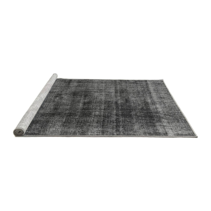 Sideview of Machine Washable Abstract Gray Modern Rug, wshabs1763gry
