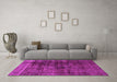 Machine Washable Abstract Pink Modern Rug in a Living Room, wshabs1763pnk