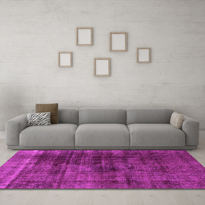 Machine Washable Abstract Pink Modern Rug in a Living Room, wshabs1763pnk