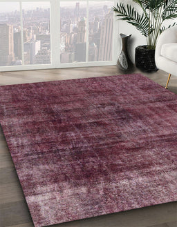 Abstract Tulip Pink Modern Rug in Family Room, abs1763