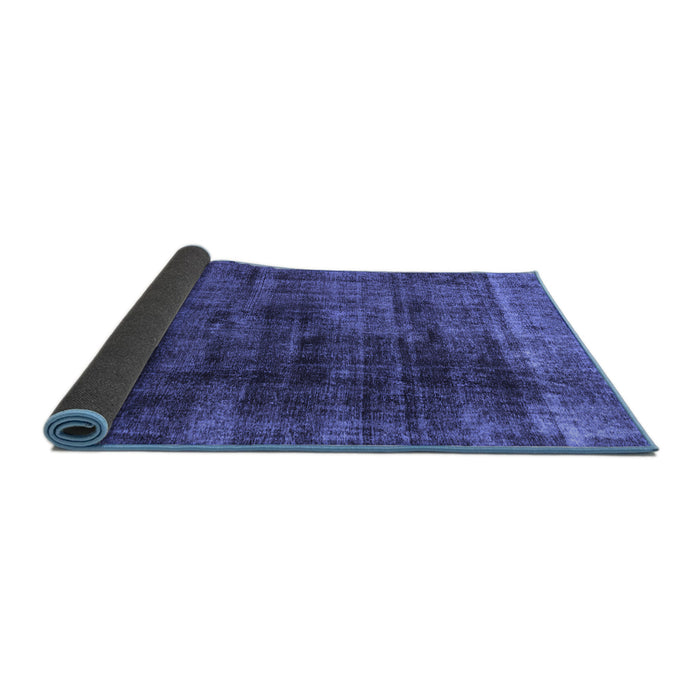 Sideview of Abstract Blue Modern Rug, abs1763blu