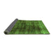 Sideview of Abstract Green Modern Rug, abs1763grn