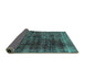 Sideview of Abstract Turquoise Modern Rug, abs1763turq