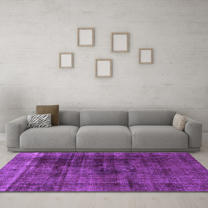 Machine Washable Abstract Purple Modern Area Rugs in a Living Room, wshabs1763pur