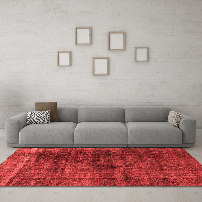 Modern Red Washable Rugs