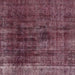 Square Machine Washable Abstract Tulip Pink Rug, wshabs1763