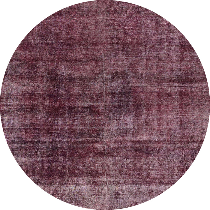 Round Abstract Tulip Pink Modern Rug, abs1763