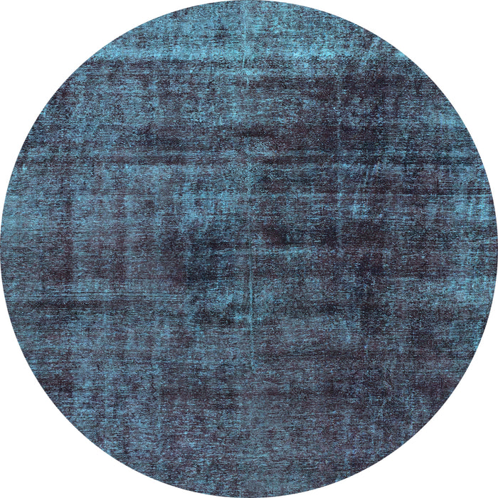 Round Machine Washable Abstract Light Blue Modern Rug, wshabs1763lblu