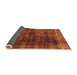 Sideview of Abstract Orange Modern Rug, abs1763org