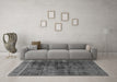 Machine Washable Abstract Gray Modern Rug in a Living Room,, wshabs1763gry