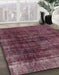 Machine Washable Abstract Tulip Pink Rug in a Family Room, wshabs1763