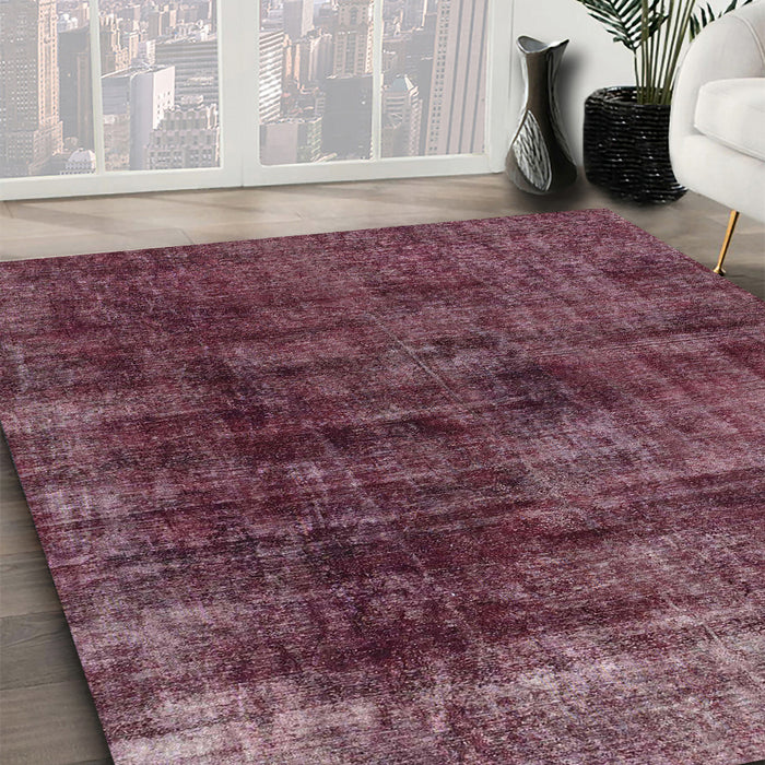 Machine Washable Abstract Tulip Pink Rug in a Family Room, wshabs1763