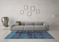 Machine Washable Abstract Light Blue Modern Rug, wshabs1763lblu