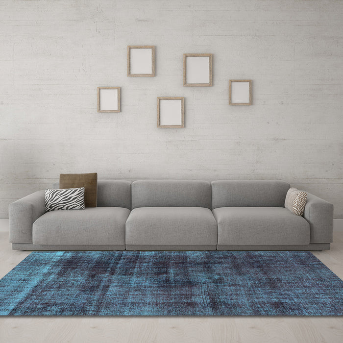 Machine Washable Abstract Light Blue Modern Rug in a Living Room, wshabs1763lblu