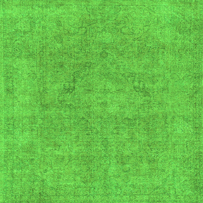 Square Machine Washable Abstract Green Modern Area Rugs, wshabs1764grn