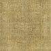 Square Machine Washable Abstract Metallic Gold Rug, wshabs1764