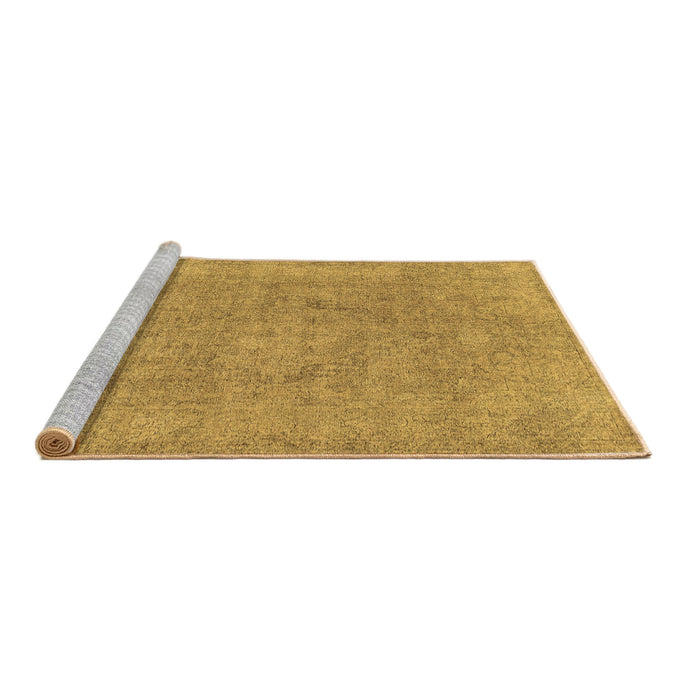 Sideview of Machine Washable Abstract Brown Modern Rug, wshabs1764brn