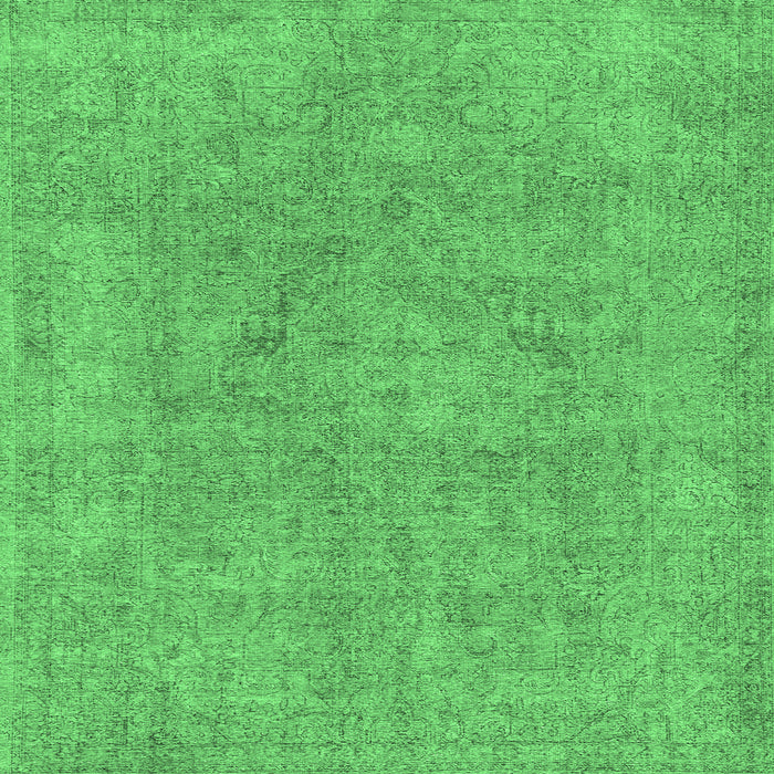 Square Machine Washable Abstract Emerald Green Modern Area Rugs, wshabs1764emgrn