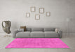 Machine Washable Abstract Pink Modern Rug in a Living Room, wshabs1764pnk