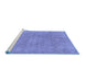 Sideview of Machine Washable Abstract Blue Modern Rug, wshabs1764blu