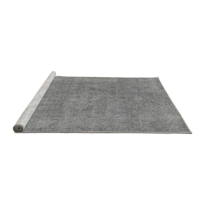 Sideview of Machine Washable Abstract Gray Modern Rug, wshabs1764gry