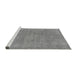 Sideview of Machine Washable Abstract Gray Modern Rug, wshabs1764gry