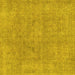 Square Machine Washable Abstract Yellow Modern Rug, wshabs1764yw