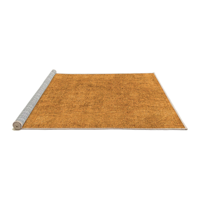 Sideview of Machine Washable Abstract Orange Modern Area Rugs, wshabs1764org