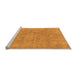 Sideview of Machine Washable Abstract Orange Modern Area Rugs, wshabs1764org