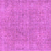 Square Machine Washable Abstract Purple Modern Area Rugs, wshabs1764pur