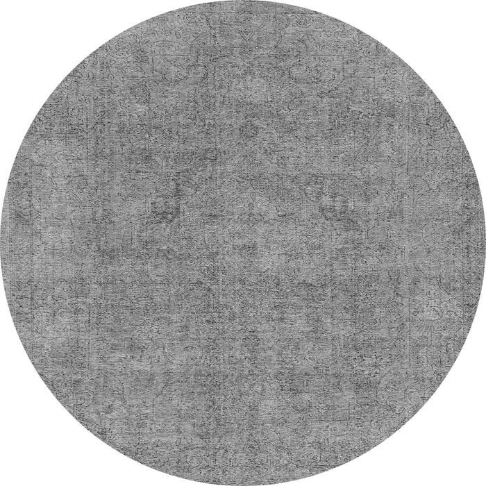 Round Abstract Gray Modern Rug, abs1764gry