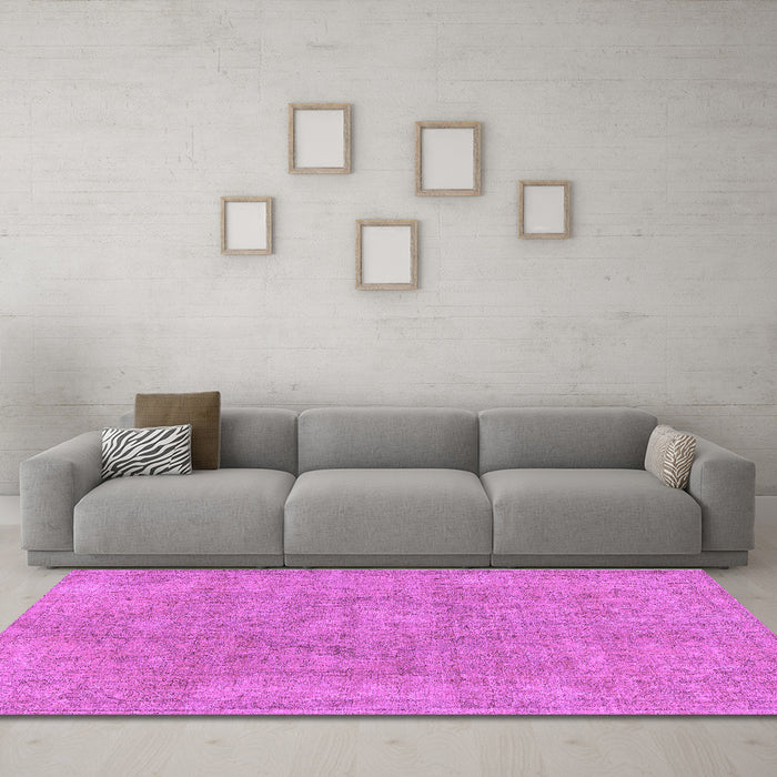 Machine Washable Abstract Purple Modern Area Rugs in a Living Room, wshabs1764pur