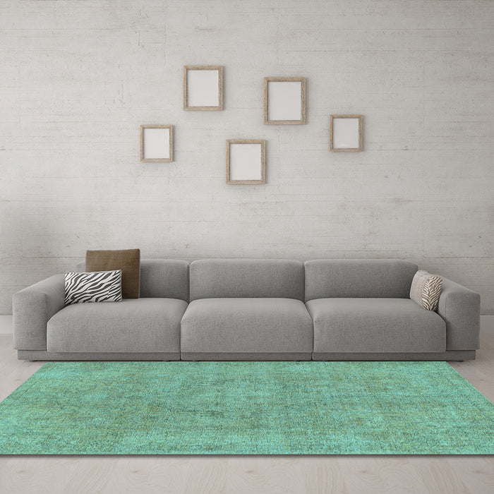 Machine Washable Abstract Light Blue Modern Rug in a Living Room, wshabs1764lblu
