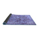 Sideview of Abstract Blue Modern Rug, abs1765blu