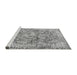 Sideview of Machine Washable Abstract Gray Modern Rug, wshabs1765gry