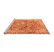 Sideview of Machine Washable Abstract Orange Modern Area Rugs, wshabs1765org