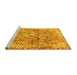 Sideview of Machine Washable Abstract Yellow Modern Rug, wshabs1765yw