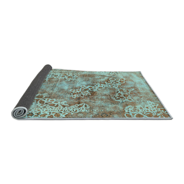 Sideview of Abstract Light Blue Modern Rug, abs1765lblu