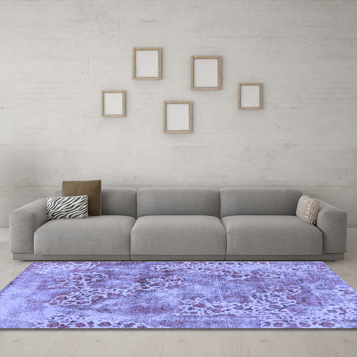 Machine Washable Abstract Blue Modern Rug in a Living Room, wshabs1765blu
