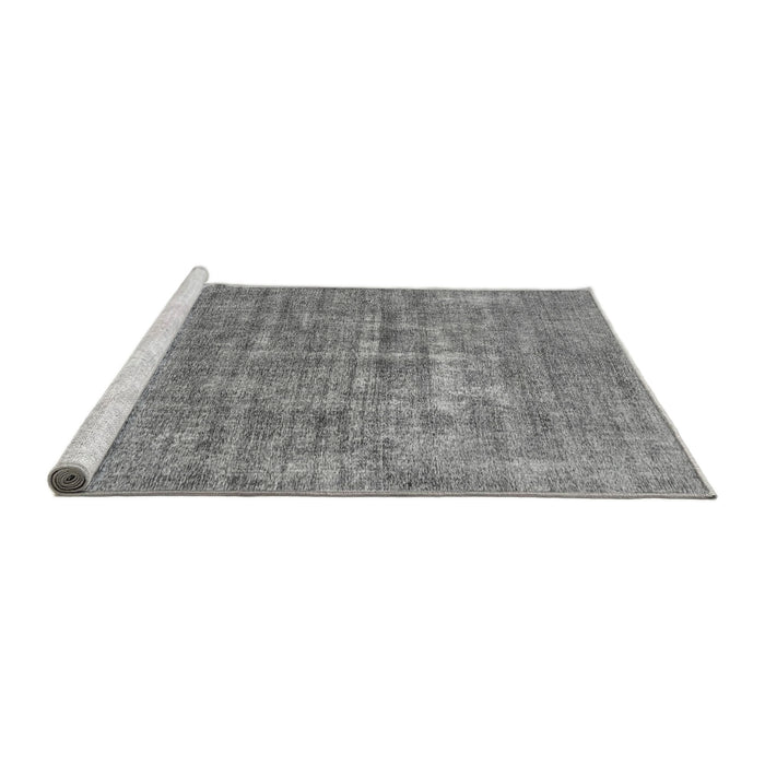 Sideview of Machine Washable Abstract Gray Modern Rug, wshabs1766gry