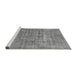 Sideview of Machine Washable Abstract Gray Modern Rug, wshabs1766gry