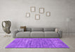 Machine Washable Abstract Purple Modern Area Rugs in a Living Room, wshabs1766pur