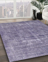 Abstract Blue Gray Modern Rug, abs1766