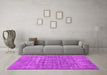 Machine Washable Abstract Pink Modern Rug in a Living Room, wshabs1766pnk