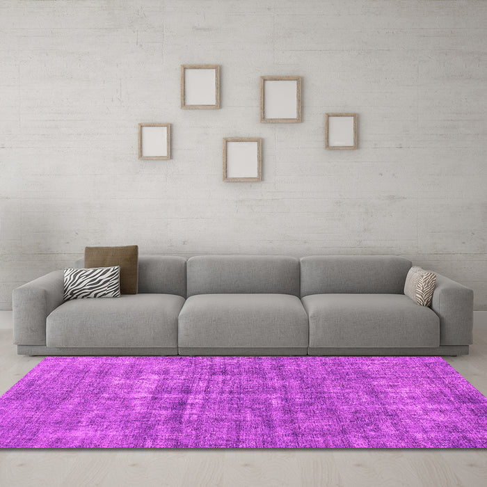 Machine Washable Abstract Pink Modern Rug in a Living Room, wshabs1766pnk